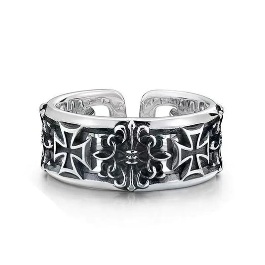 Men's Retro Cross Ring