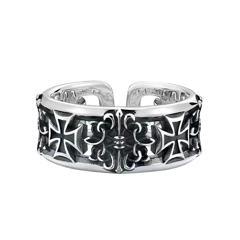 Men's Retro Cross Ring