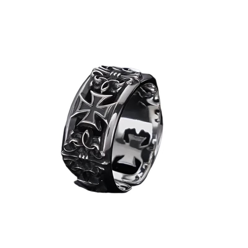 Men's Retro Cross Ring