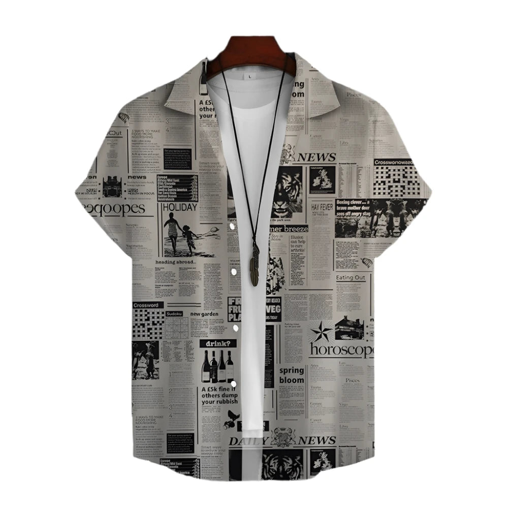 Newspaper 3D Printed Shirt