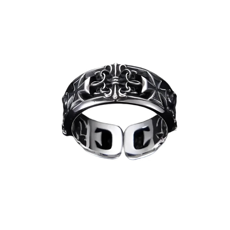 Men's Retro Cross Ring